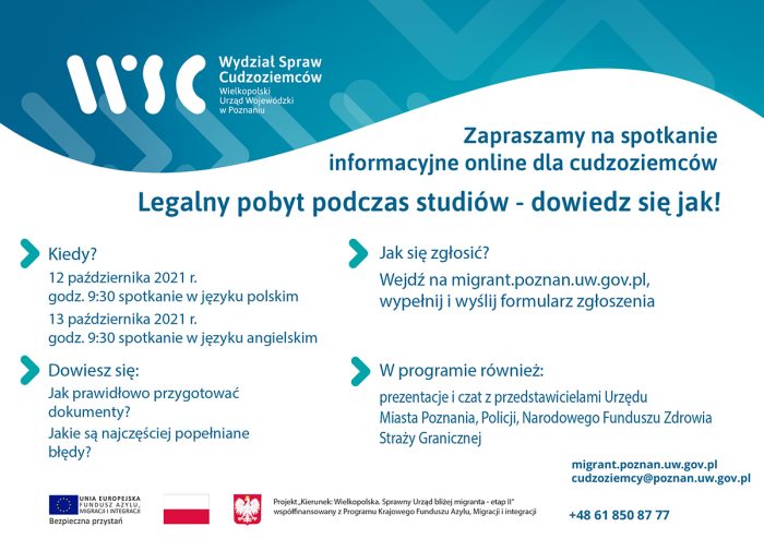 Spotkanie informacyjne „Legalny pobyt podczas studiów – dowiedz się jak!”