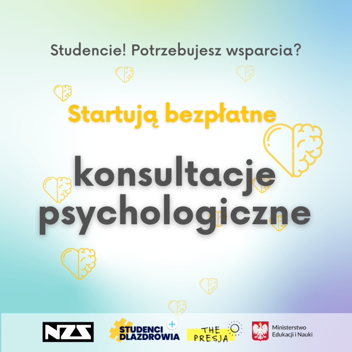 Bezpłatne konsultacje psychologiczne dla studentów
